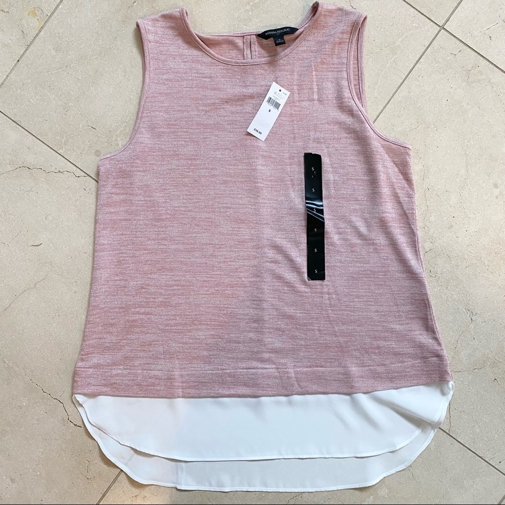 Banana Republic Layered Sleeveless Sweater Pink S